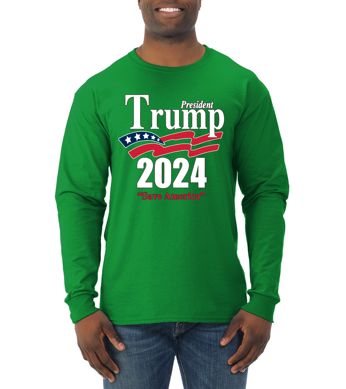Trump 2024 Shirt Save America Political Men Long Sleeve Shirt eBay