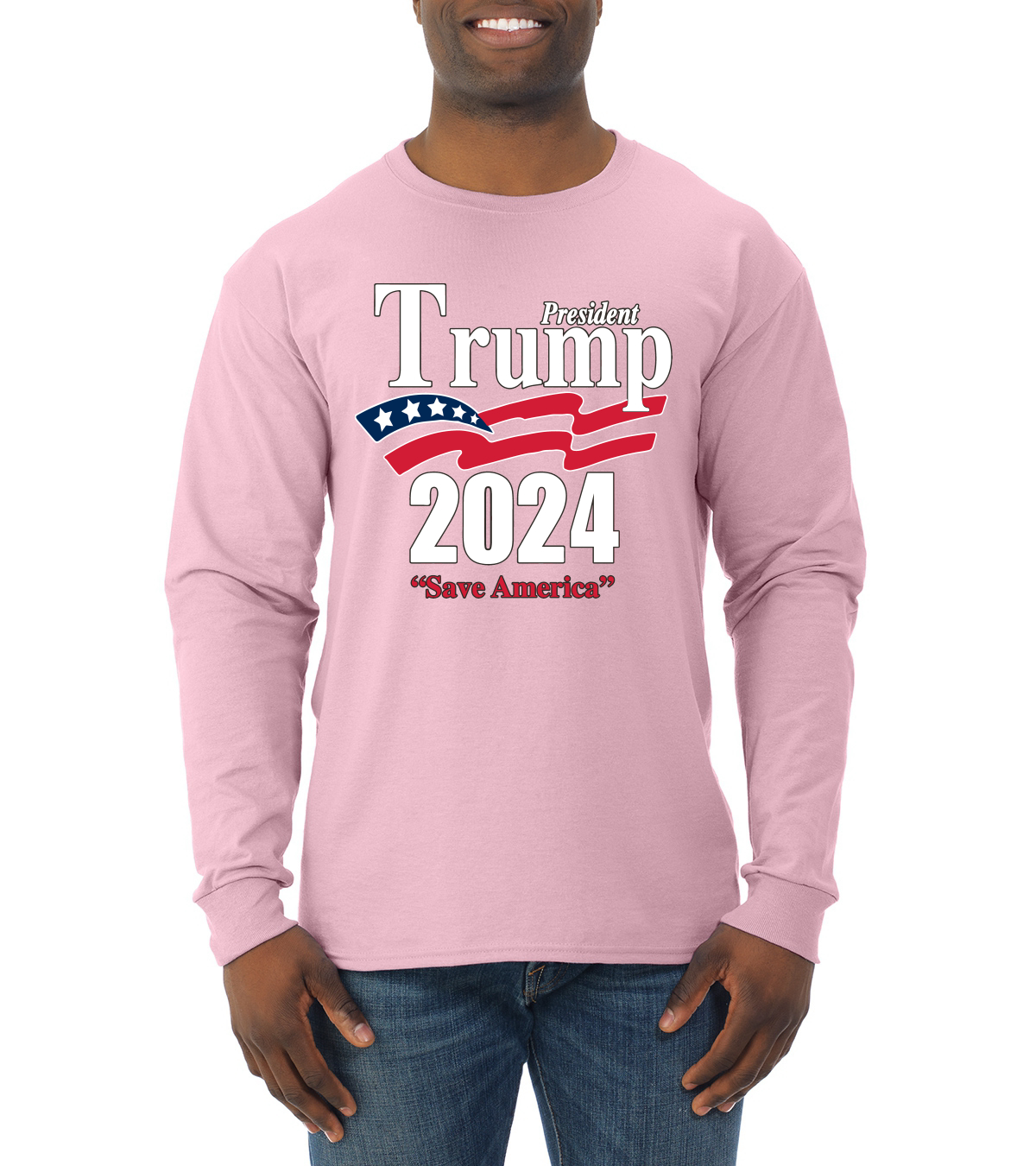 Trump 2024 Shirt Save America Political Mens Long Sleeve Shirt | eBay