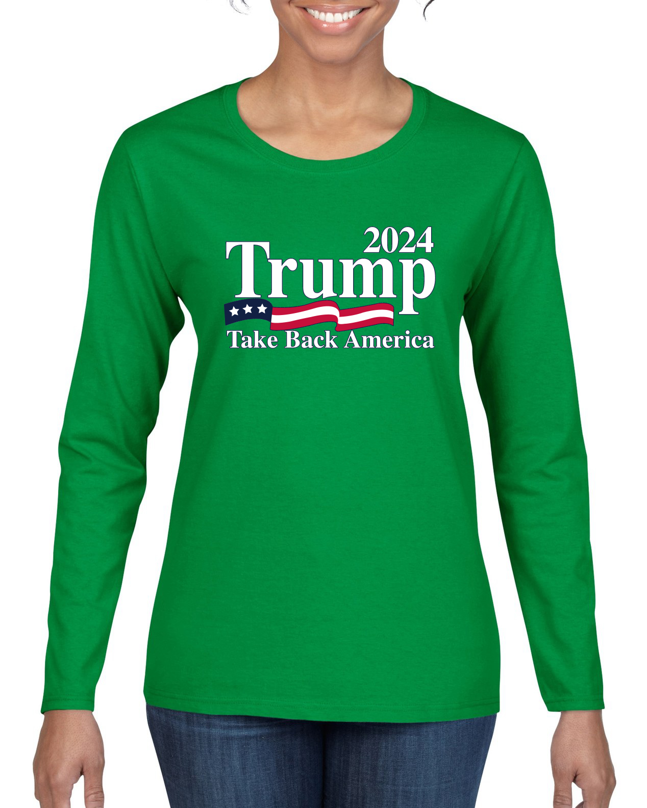 2024 Trump Take Back America Political Women Long Sleeve Shirt - Picture 6 of 12