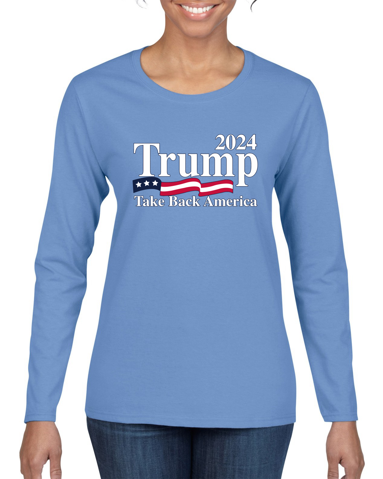 2024 Trump Take Back America Political Women Long Sleeve Shirt - Picture 7 of 12