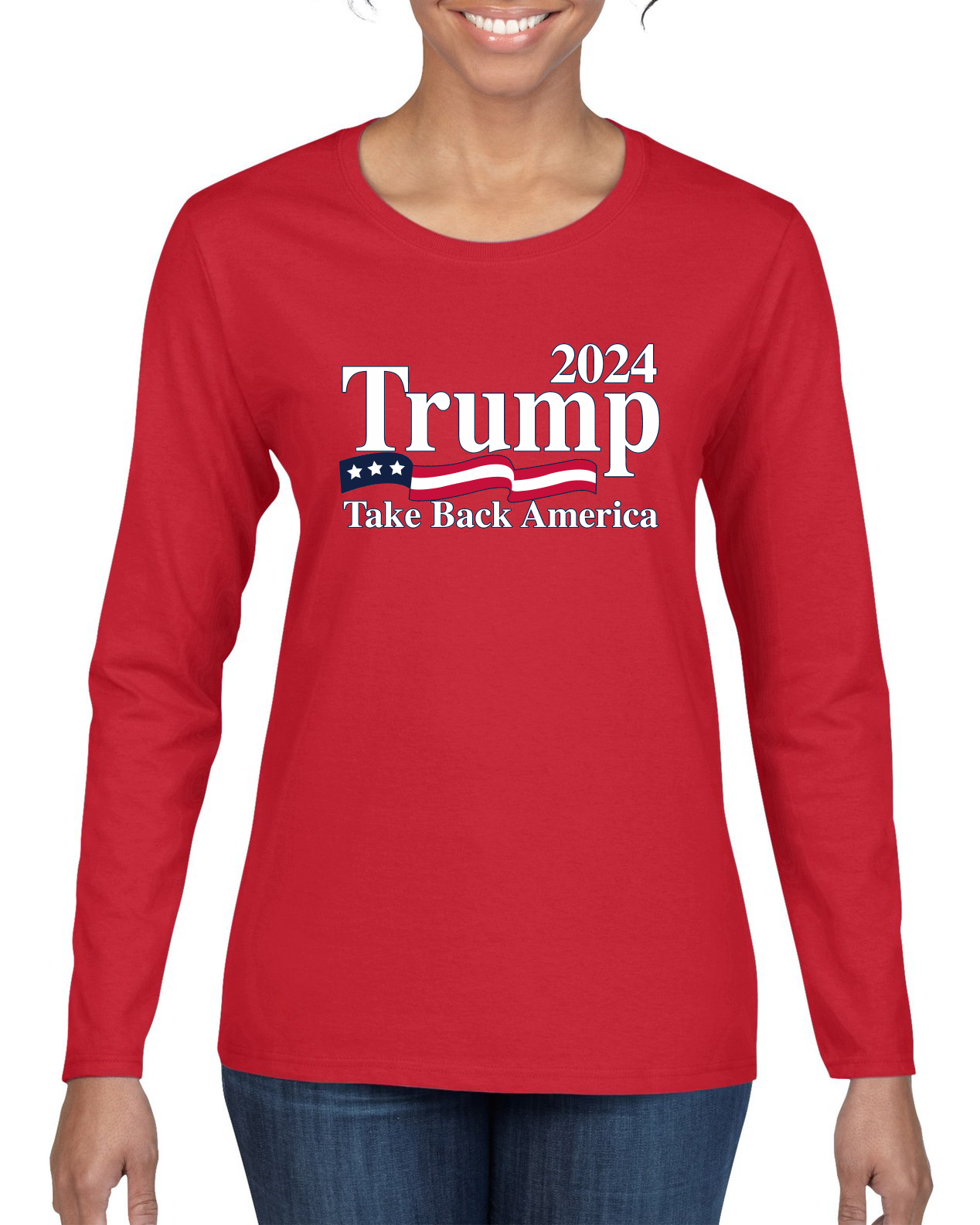 2024 Trump Take Back America Political Women Long Sleeve Shirt - Picture 10 of 12