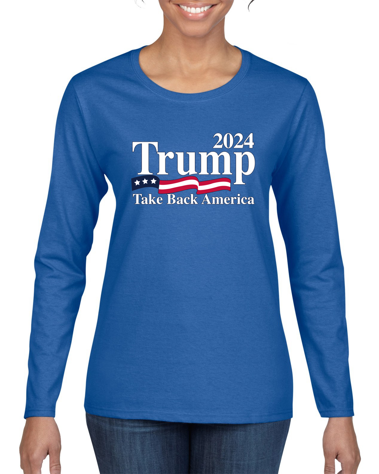 2024 Trump Take Back America Political Women Long Sleeve Shirt - Picture 11 of 12
