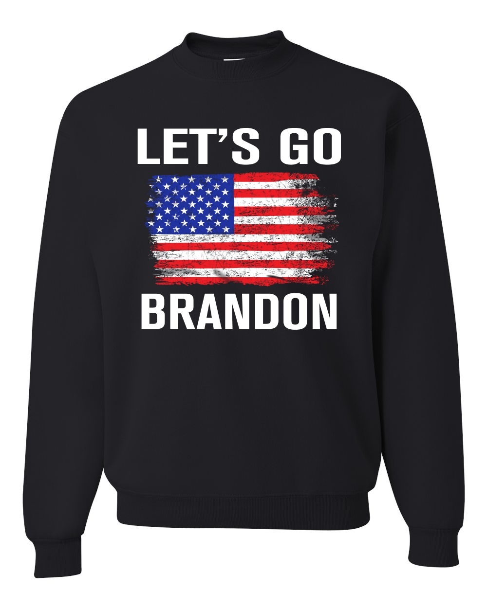 Lets Go Brandon Flag Political Unisex Crewneck Graphic Sweatshirt - Picture 3 of 20