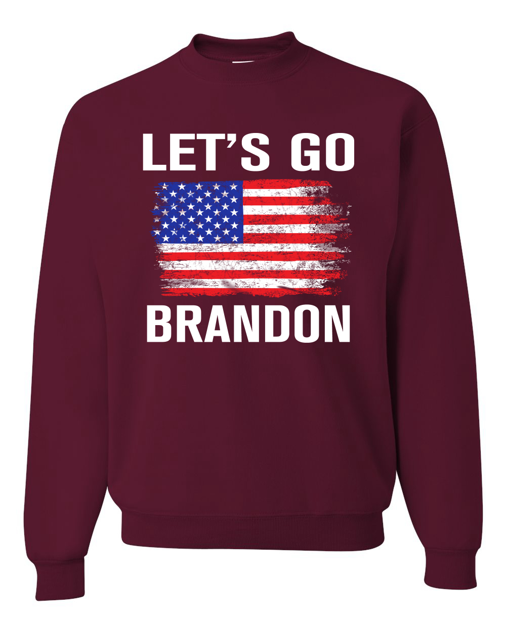 Lets Go Brandon Flag Political Unisex Crewneck Graphic Sweatshirt - Picture 11 of 20
