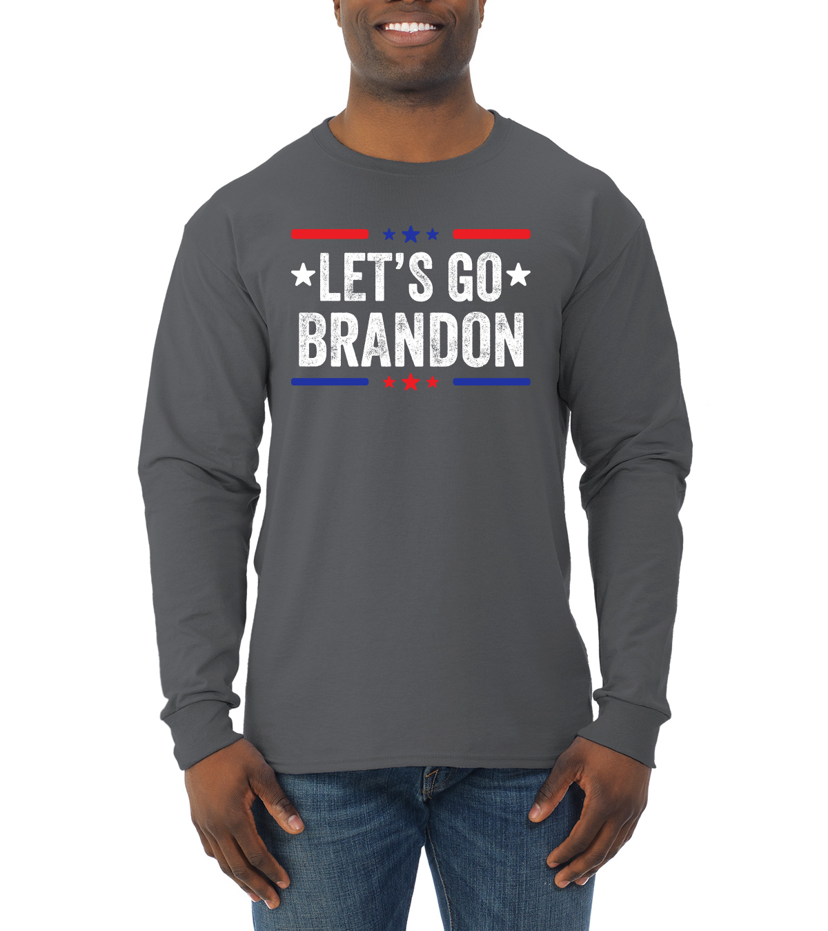 Lets Go Brandon Conservative Political Men Long Sleeve Shirt