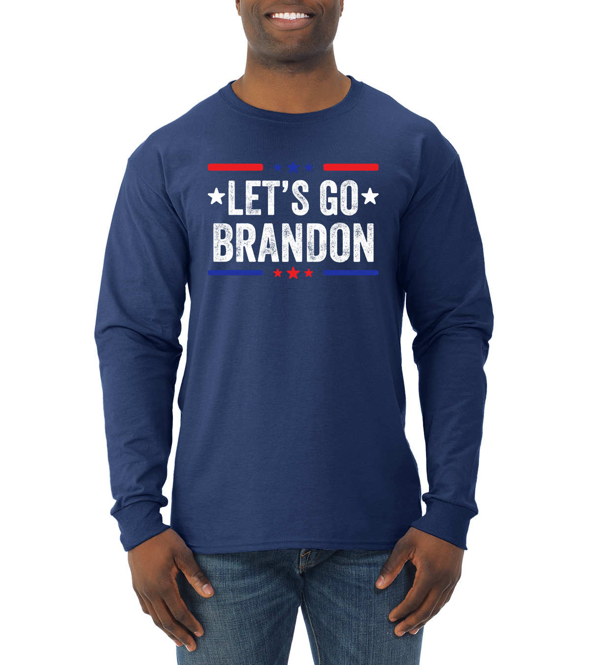 Lets Go Brandon Conservative Political Men Long Sleeve Shirt