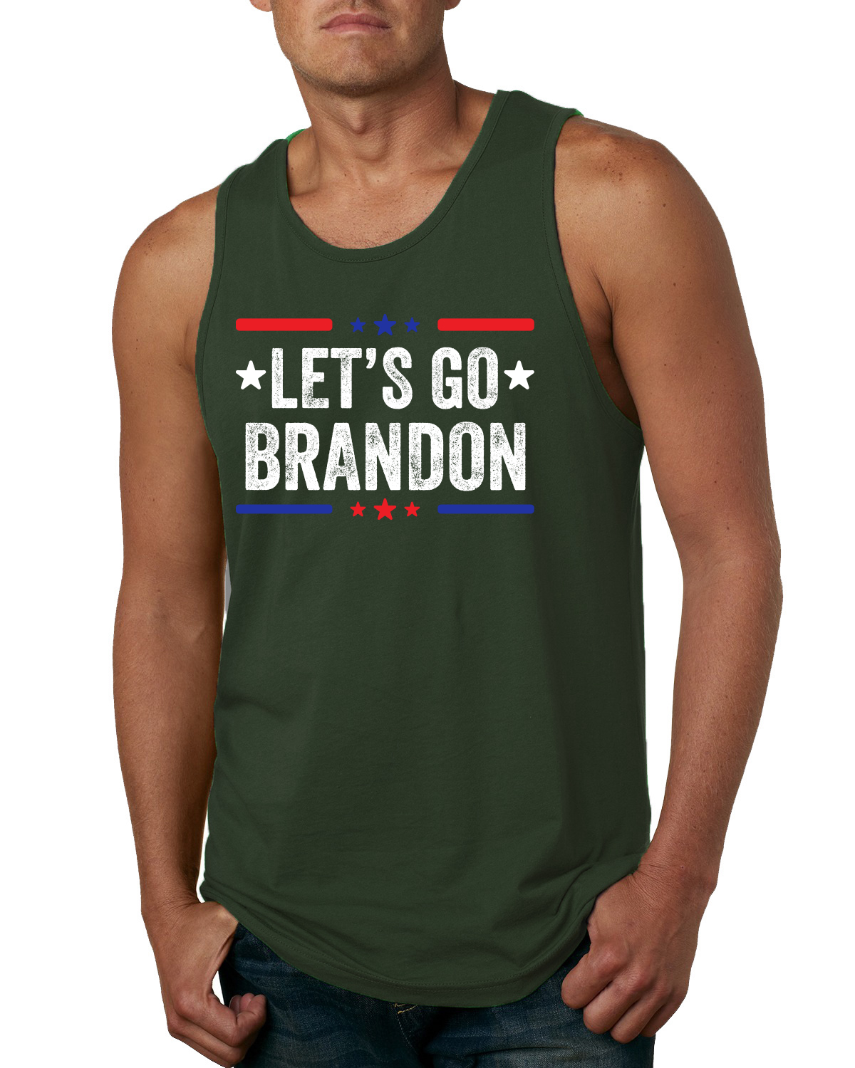 Lets Go Brandon Conservative Political Men Graphic Tank Top - Picture 4 of 6