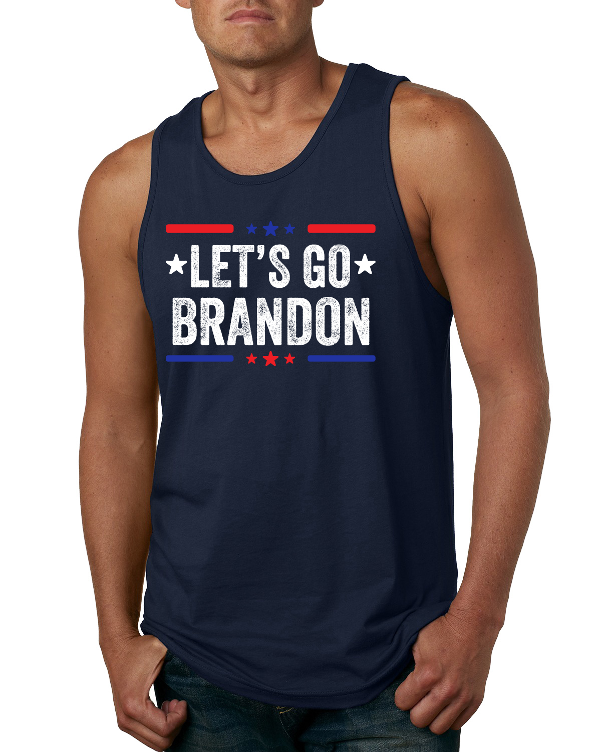 Lets Go Brandon Conservative Political Men Graphic Tank Top - Picture 6 of 6