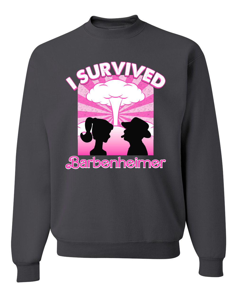 Sudadera rosa Barbenheimer I sobrevivió a la cultura pop hombre mujer - Imagen 4 de 10