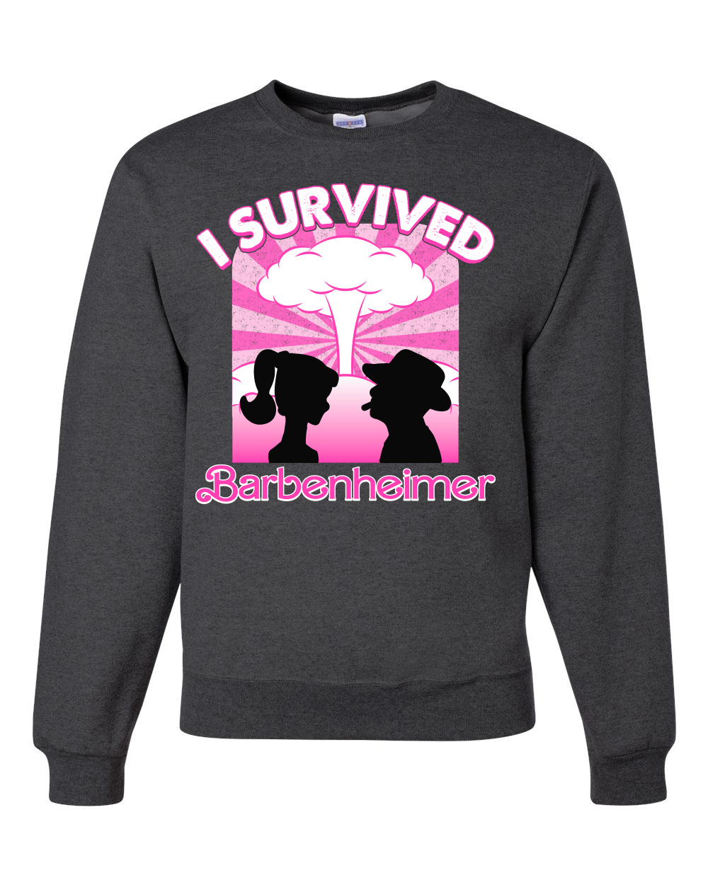 Sudadera rosa Barbenheimer I sobrevivió a la cultura pop hombre mujer - Imagen 5 de 10