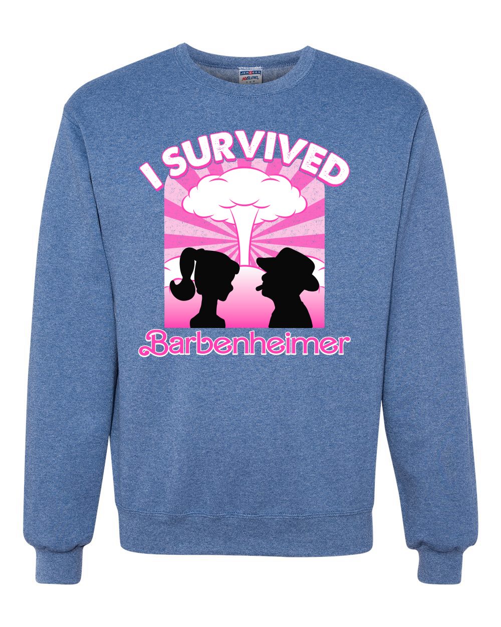 Sudadera rosa Barbenheimer I sobrevivió a la cultura pop hombre mujer - Imagen 9 de 10