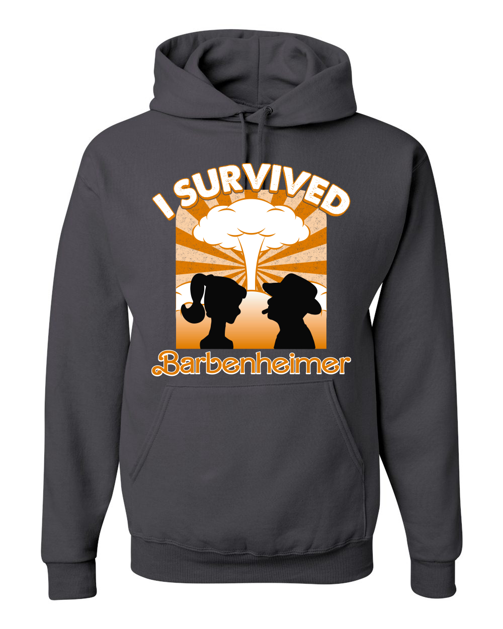 Sudadera con capucha naranja Barbenheimer I sobrevivió a la cultura pop hombres mujeres - Imagen 4 de 11