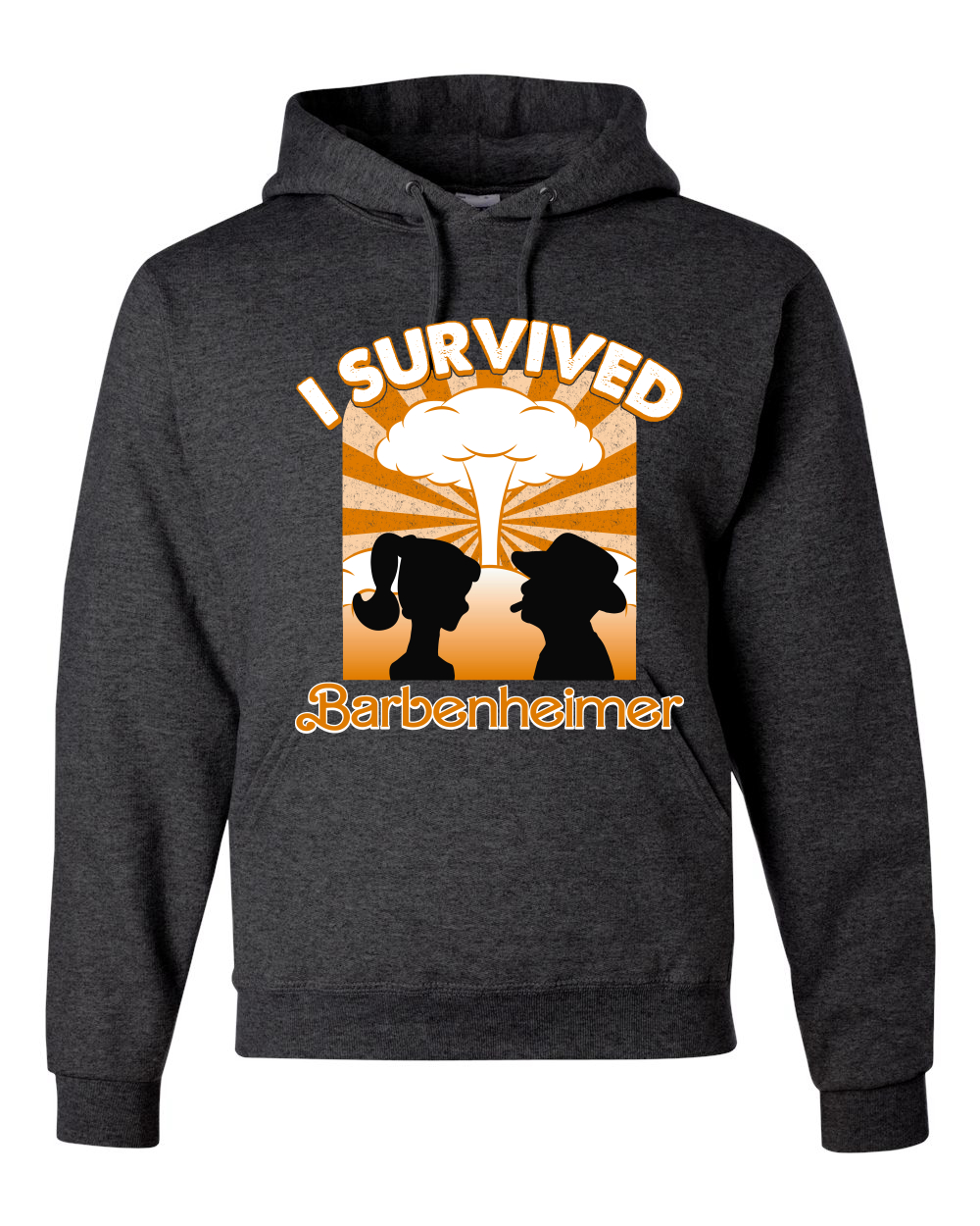Sudadera con capucha naranja Barbenheimer I sobrevivió a la cultura pop hombres mujeres - Imagen 6 de 11