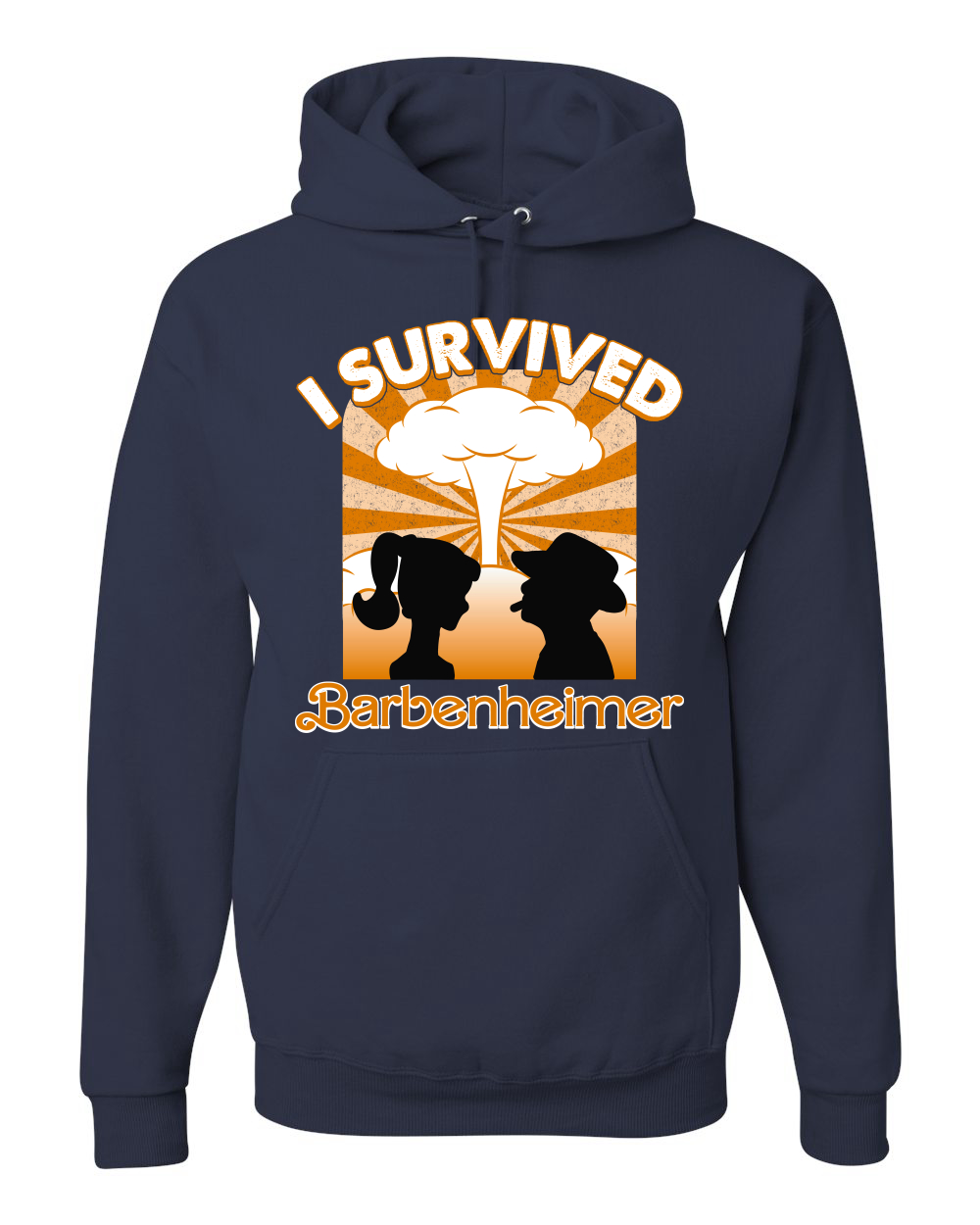 Sudadera con capucha naranja Barbenheimer I sobrevivió a la cultura pop hombres mujeres - Imagen 9 de 11