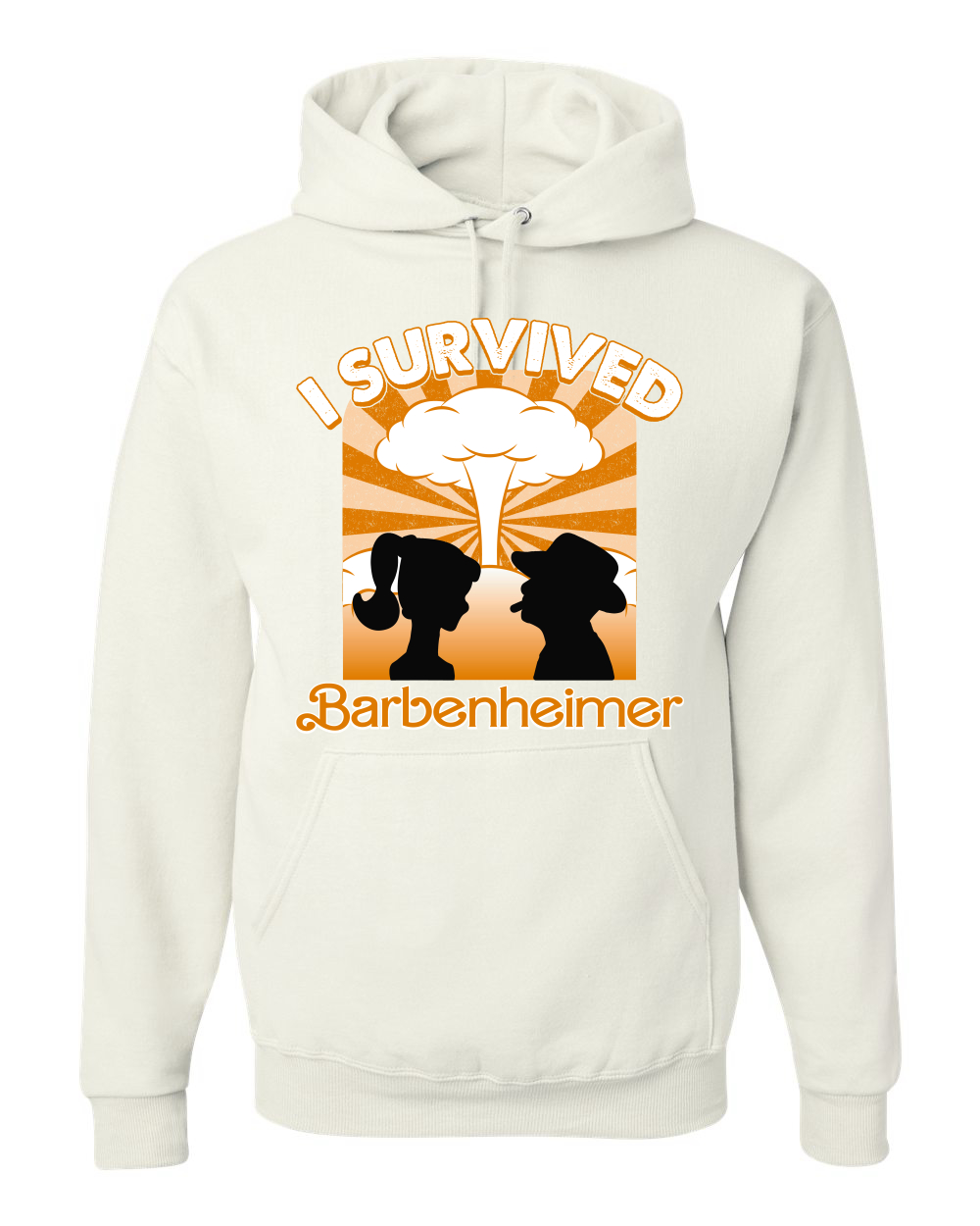 Sudadera con capucha naranja Barbenheimer I sobrevivió a la cultura pop hombres mujeres - Imagen 11 de 11