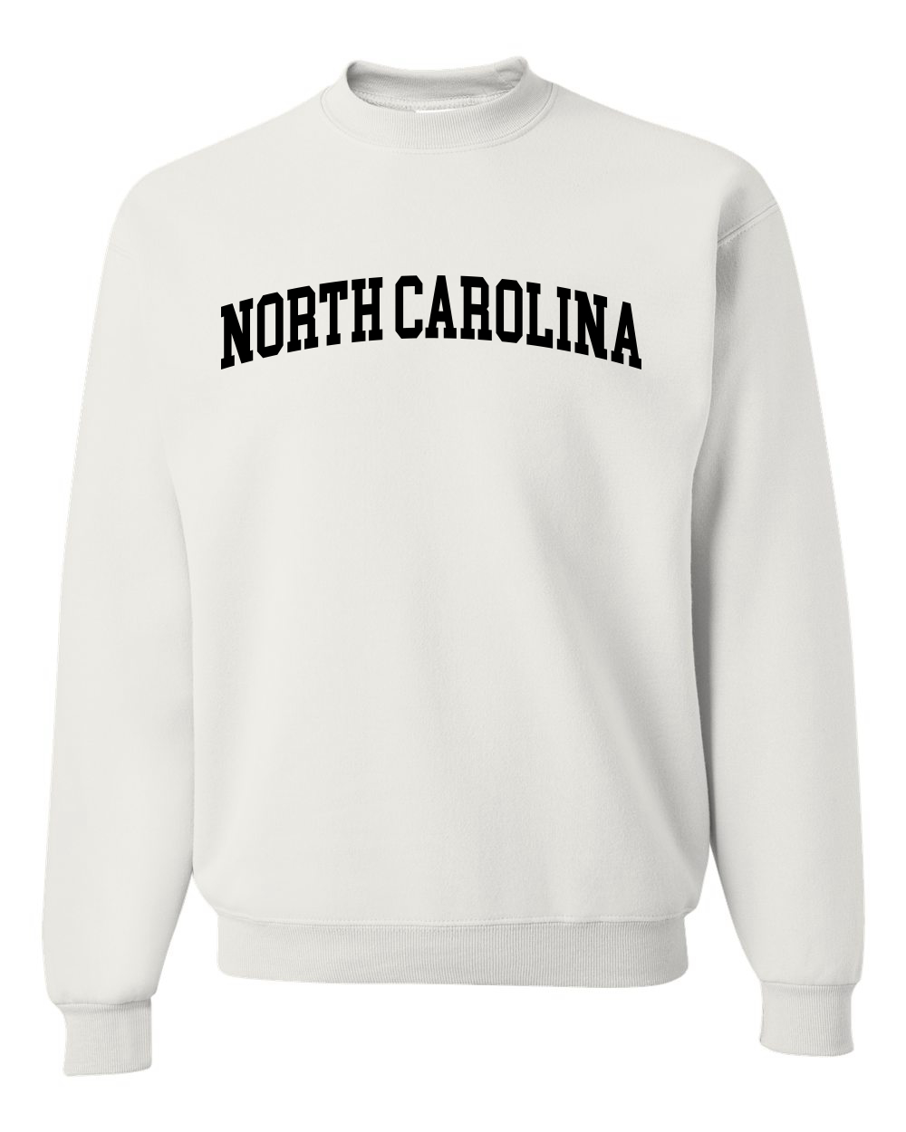 Sudadera Cuello Redondo Estilo Universitario Negro Moda Estado de Carolina del Norte - Imagen 3 de 3