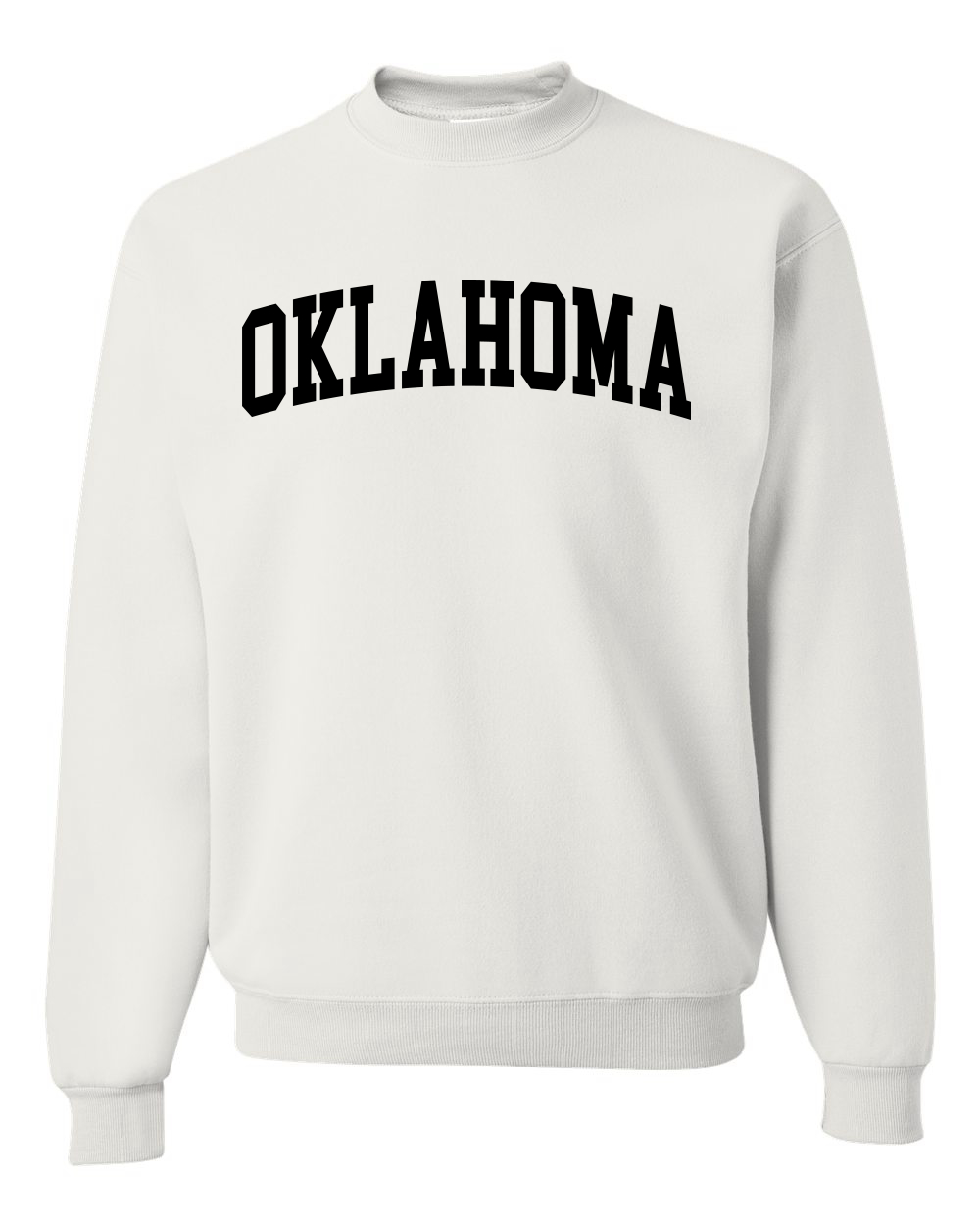 Sudadera de cuello redondo estilo universitario del estado de Oklahoma negra moda unisex - Imagen 3 de 3
