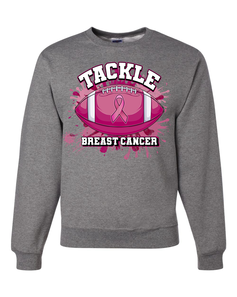 Tougher Than Cancer Fußballfarbe Spritter Awareness Unisex Rundhalsausschnitt Sweatshirt - Bild 7 von 10