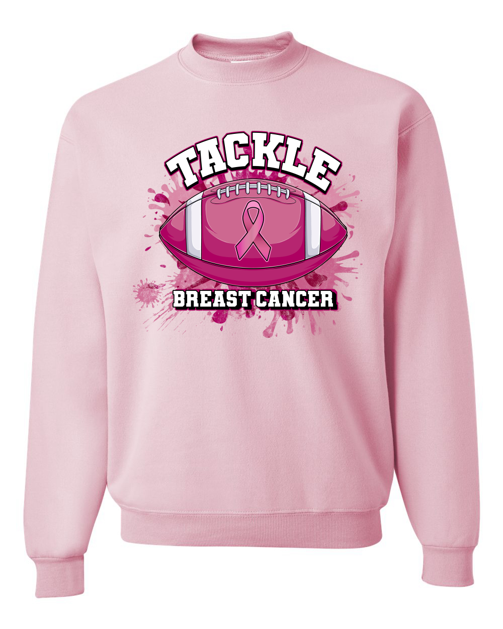 Tougher Than Cancer Fußballfarbe Spritter Awareness Unisex Rundhalsausschnitt Sweatshirt - Bild 8 von 10