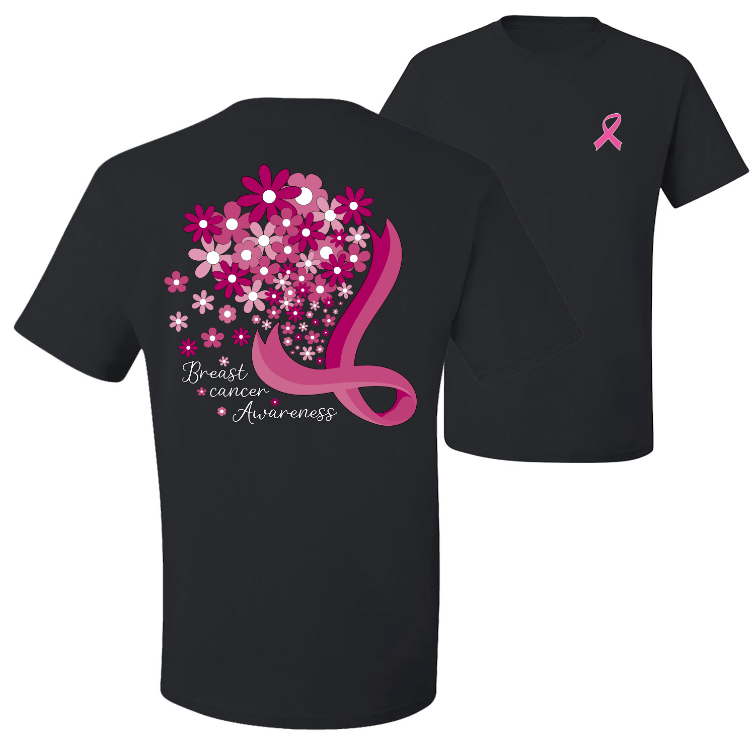 Grafik-T-Shirt Blumen vorne und hinten Herren - Bild 2 von 9
