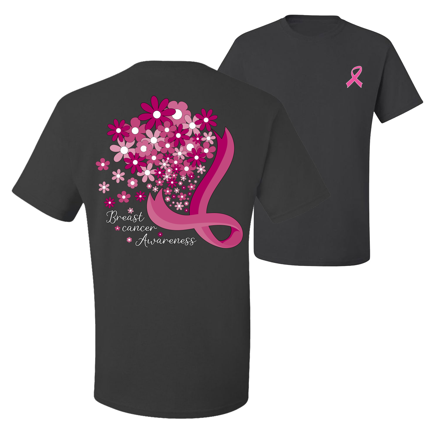 Grafik-T-Shirt Blumen vorne und hinten Herren - Bild 3 von 9