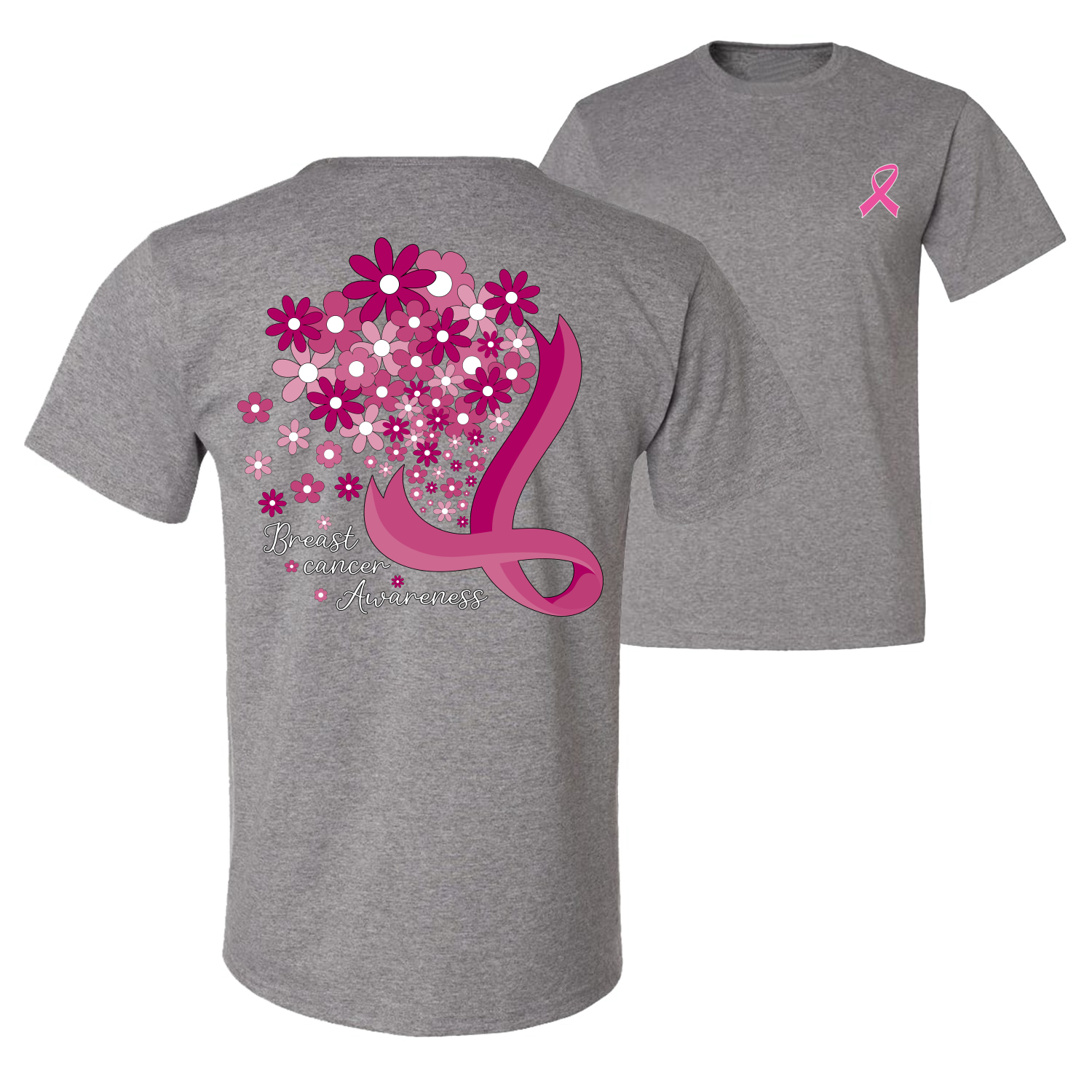 Grafik-T-Shirt Blumen vorne und hinten Herren - Bild 6 von 9