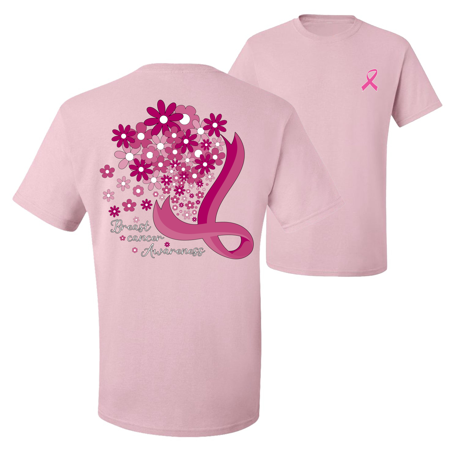 Grafik-T-Shirt Blumen vorne und hinten Herren - Bild 7 von 9