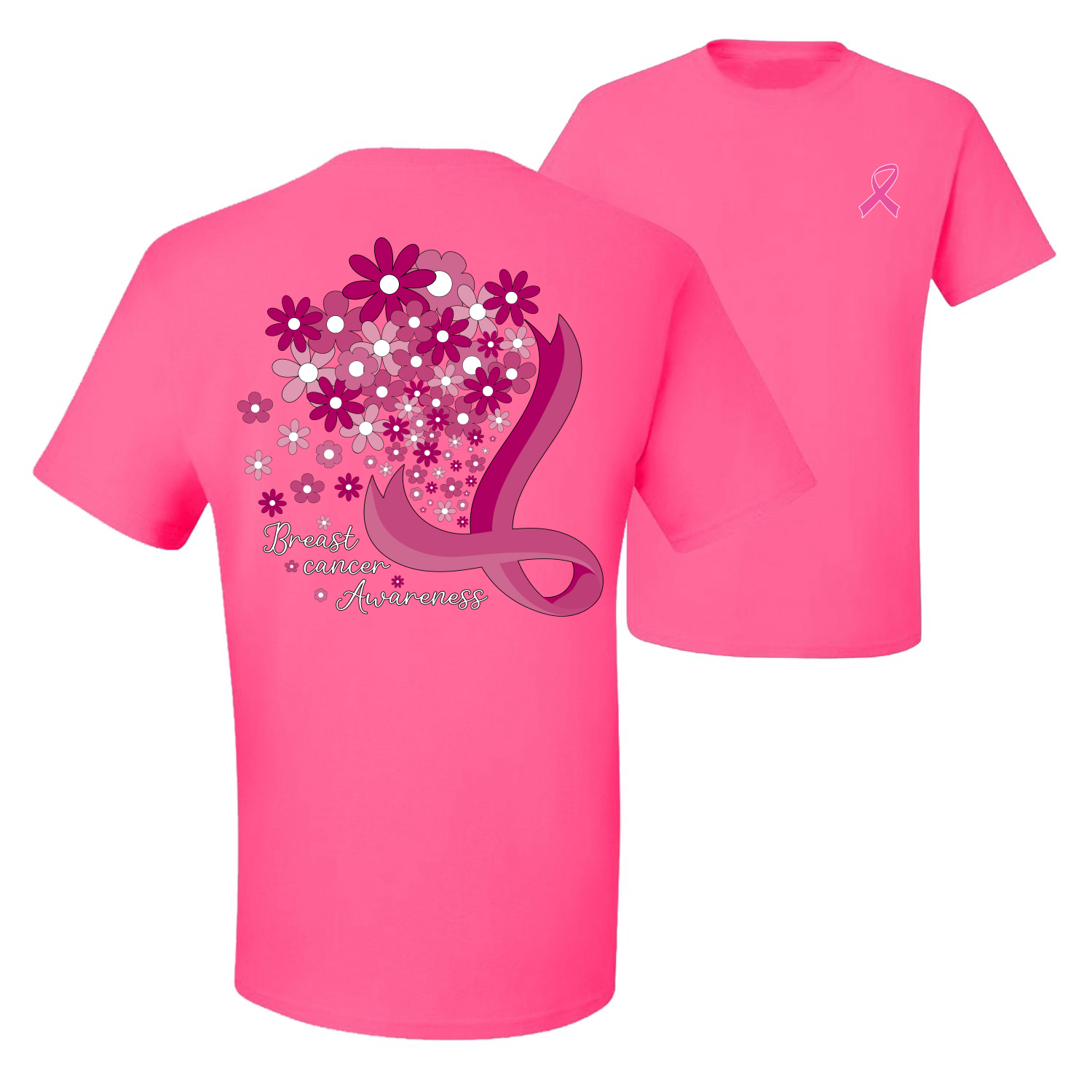 Grafik-T-Shirt Blumen vorne und hinten Herren - Bild 8 von 9
