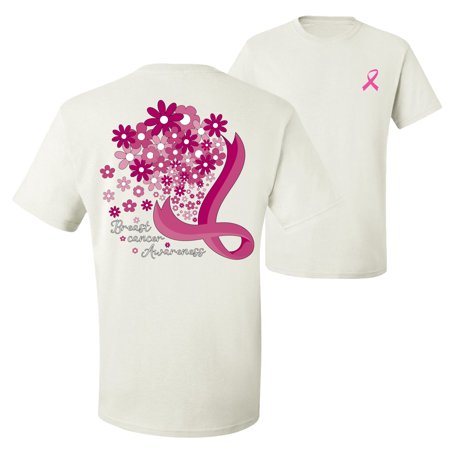 Grafik-T-Shirt Blumen vorne und hinten Herren - Bild 9 von 9
