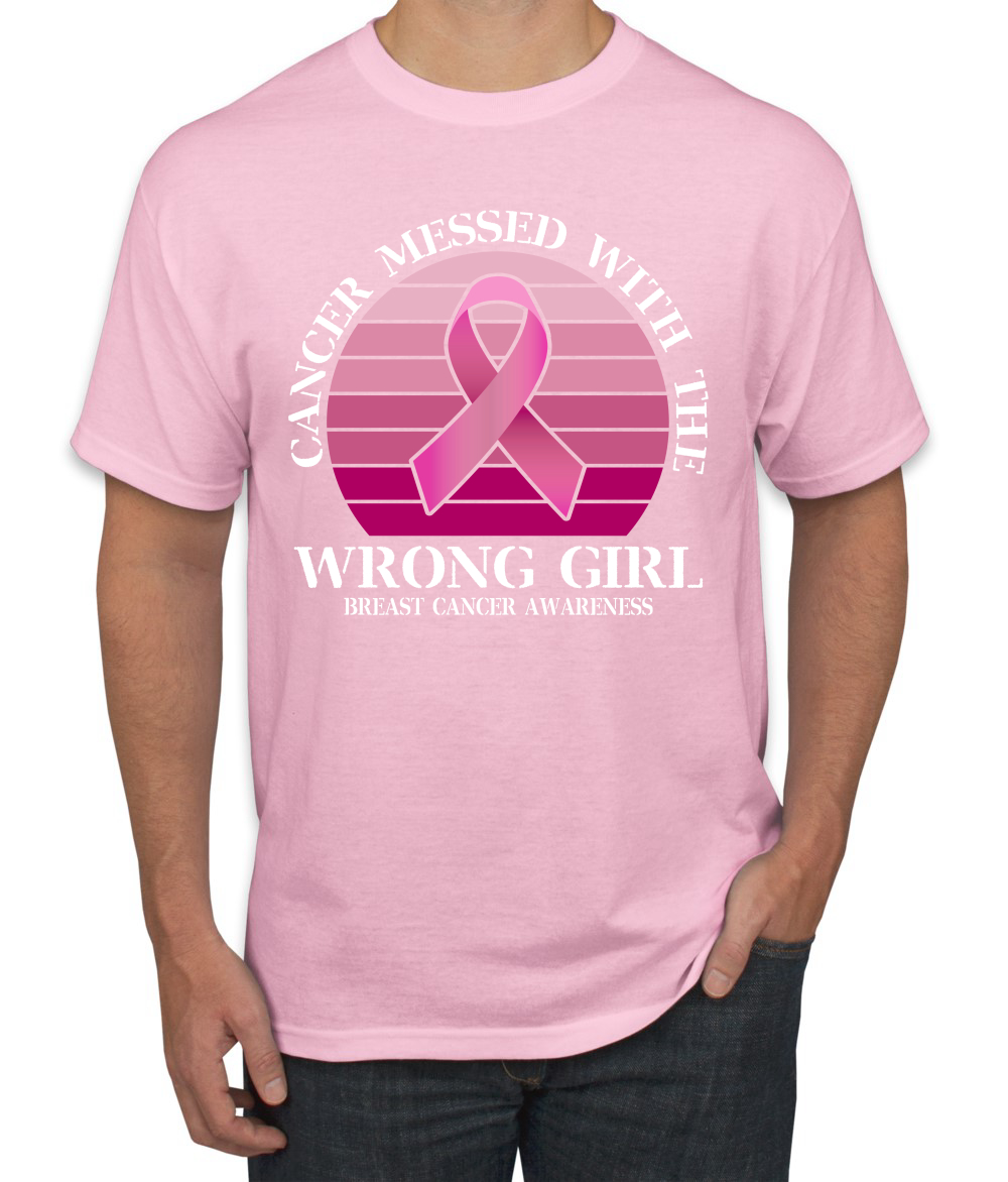 Camiseta para hombre Cancer Messed With the Wrong Girl Awareness - Imagen 8 de 10