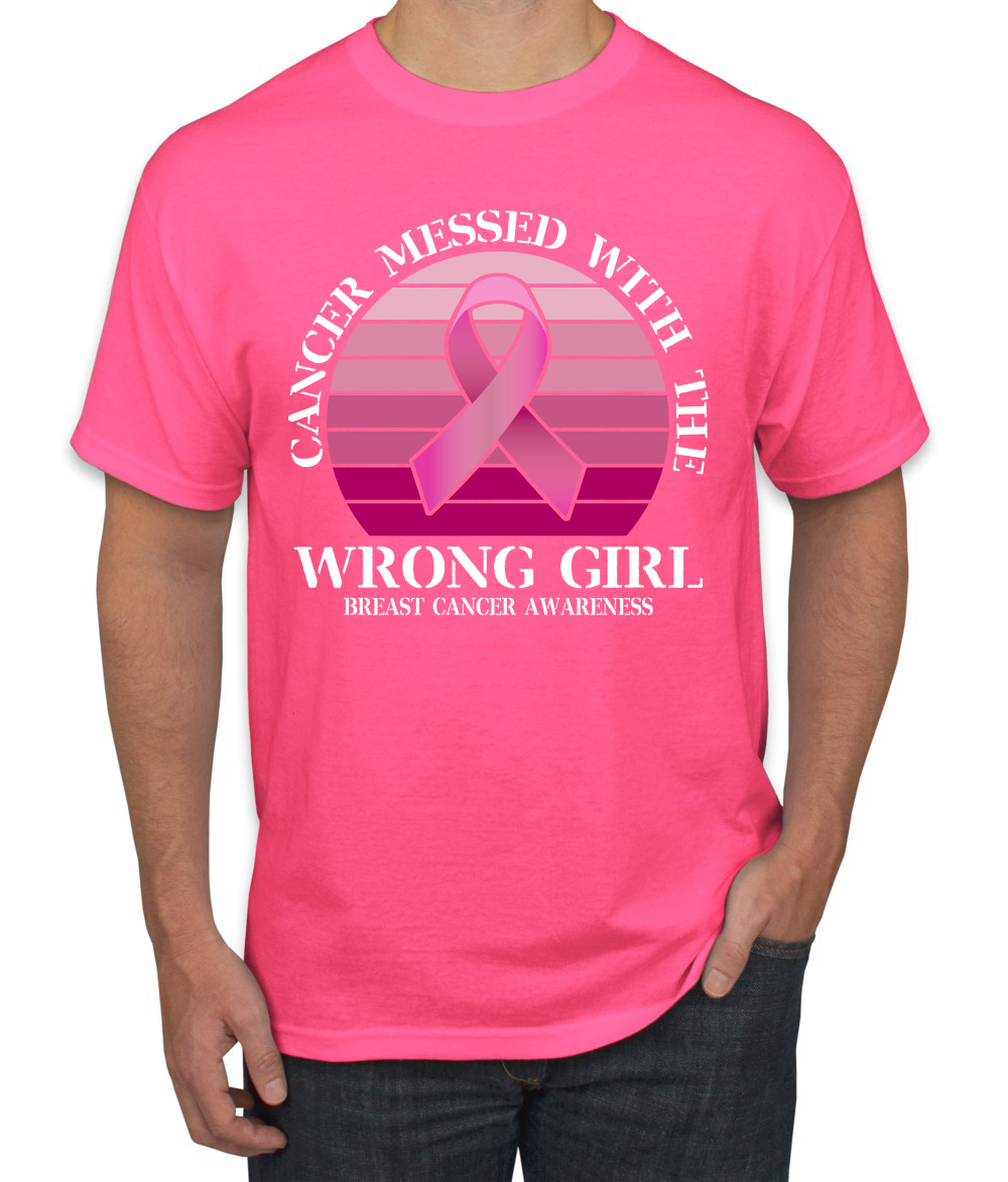 Camiseta para hombre Cancer Messed With the Wrong Girl Awareness - Imagen 9 de 10