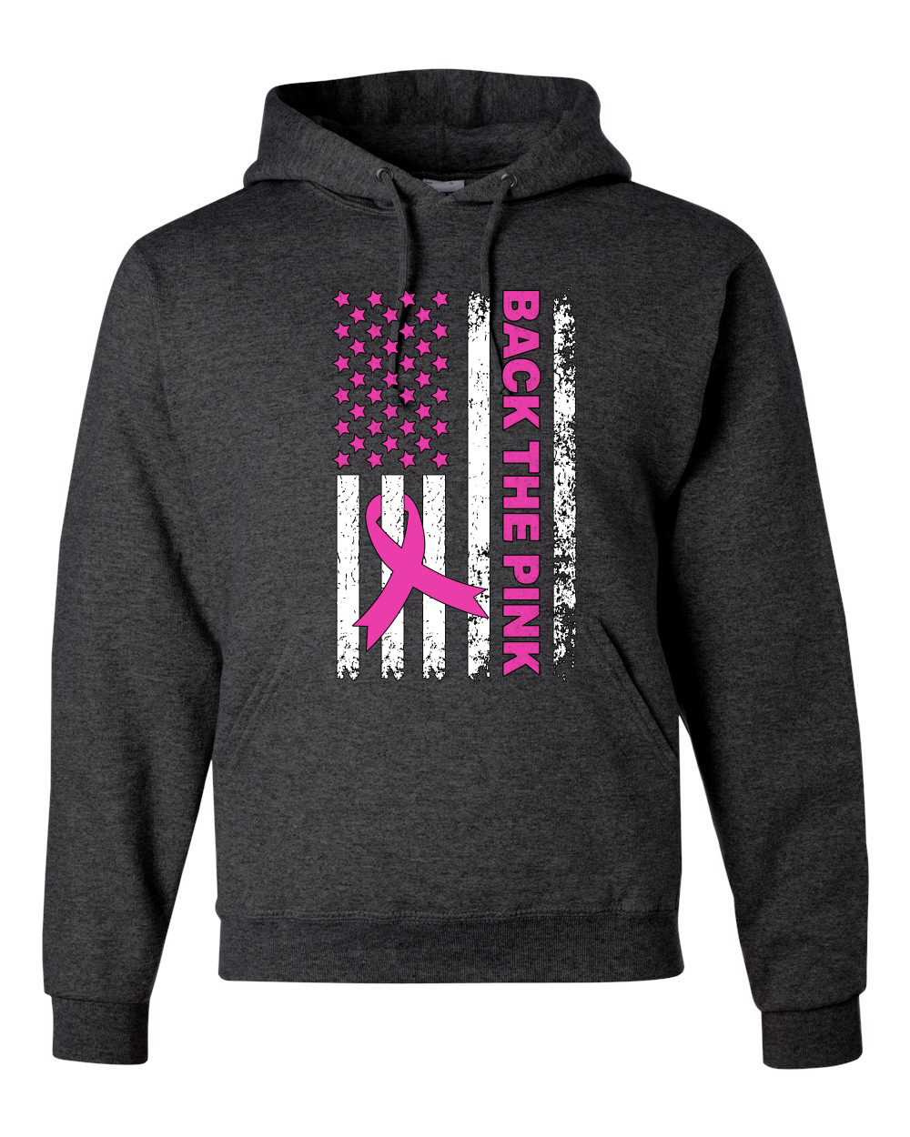 Back the Pink American Flag Awareness Unisex Hoodie Sweatshirt - Bild 6 von 10