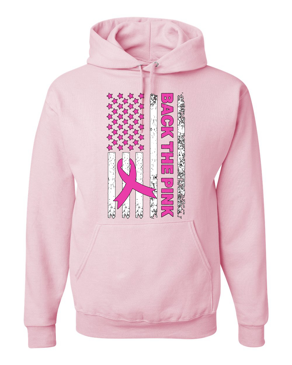Back the Pink American Flag Awareness Unisex Hoodie Sweatshirt - Bild 8 von 10
