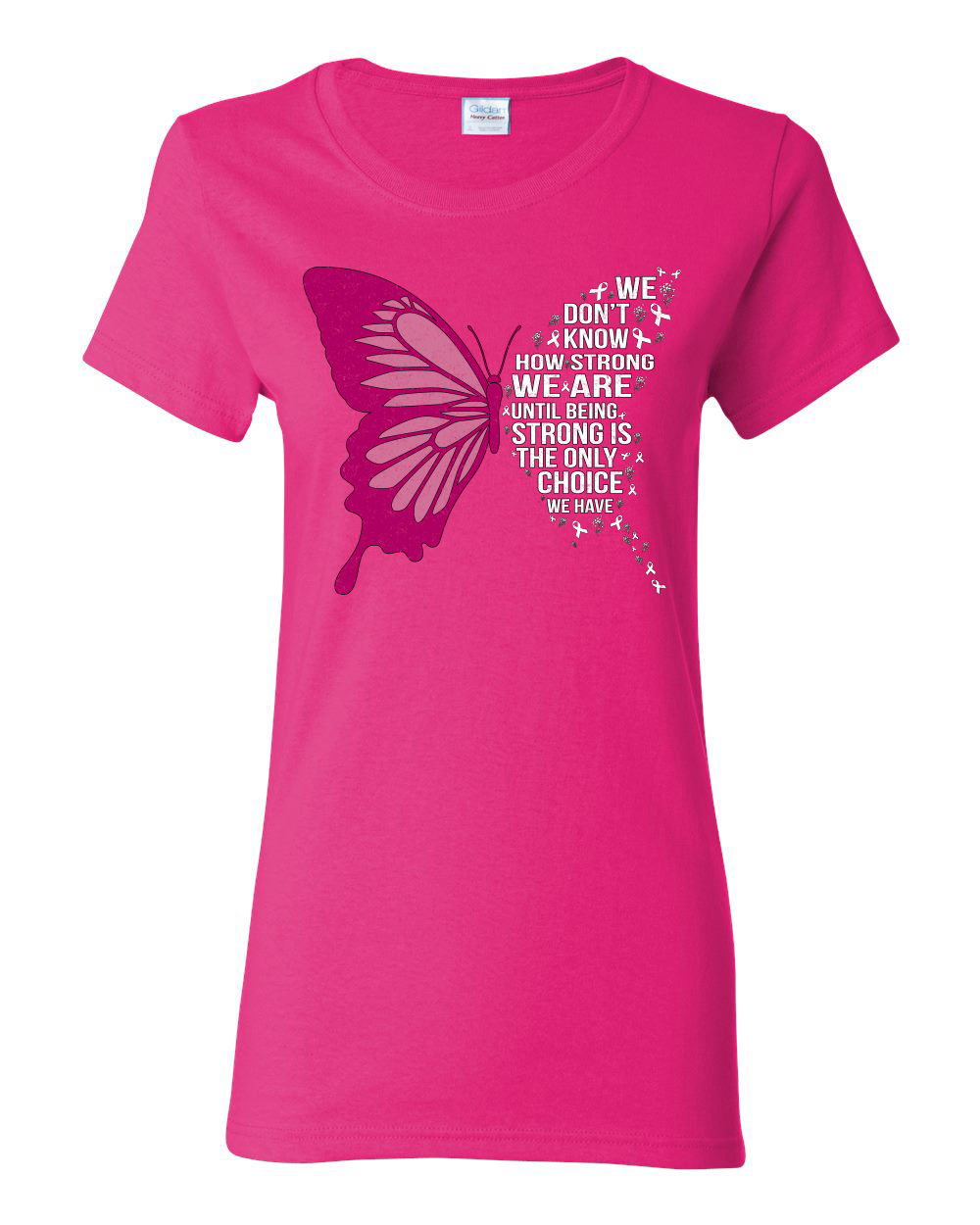 Camiseta gráfica para mujer Being Strong es la única opción que tenemos mariposa - Imagen 5 de 8