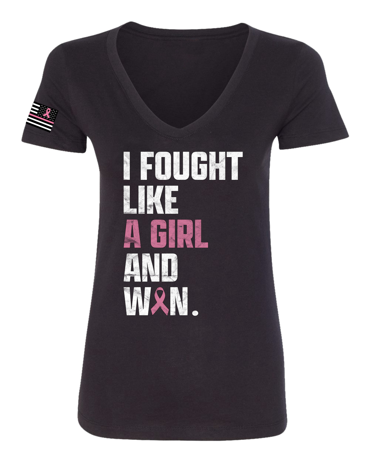 Camiseta esquina I Fought Like A Girl and Won para mujer de ajuste junior - Imagen 3 de 6