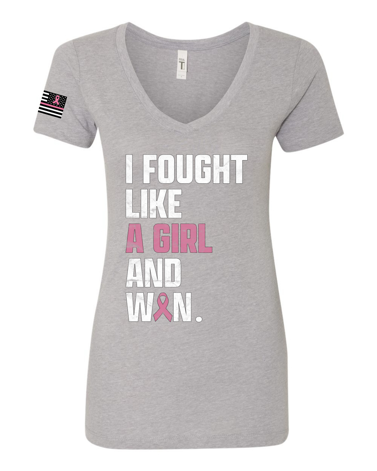 Camiseta esquina I Fought Like A Girl and Won para mujer de ajuste junior - Imagen 4 de 6