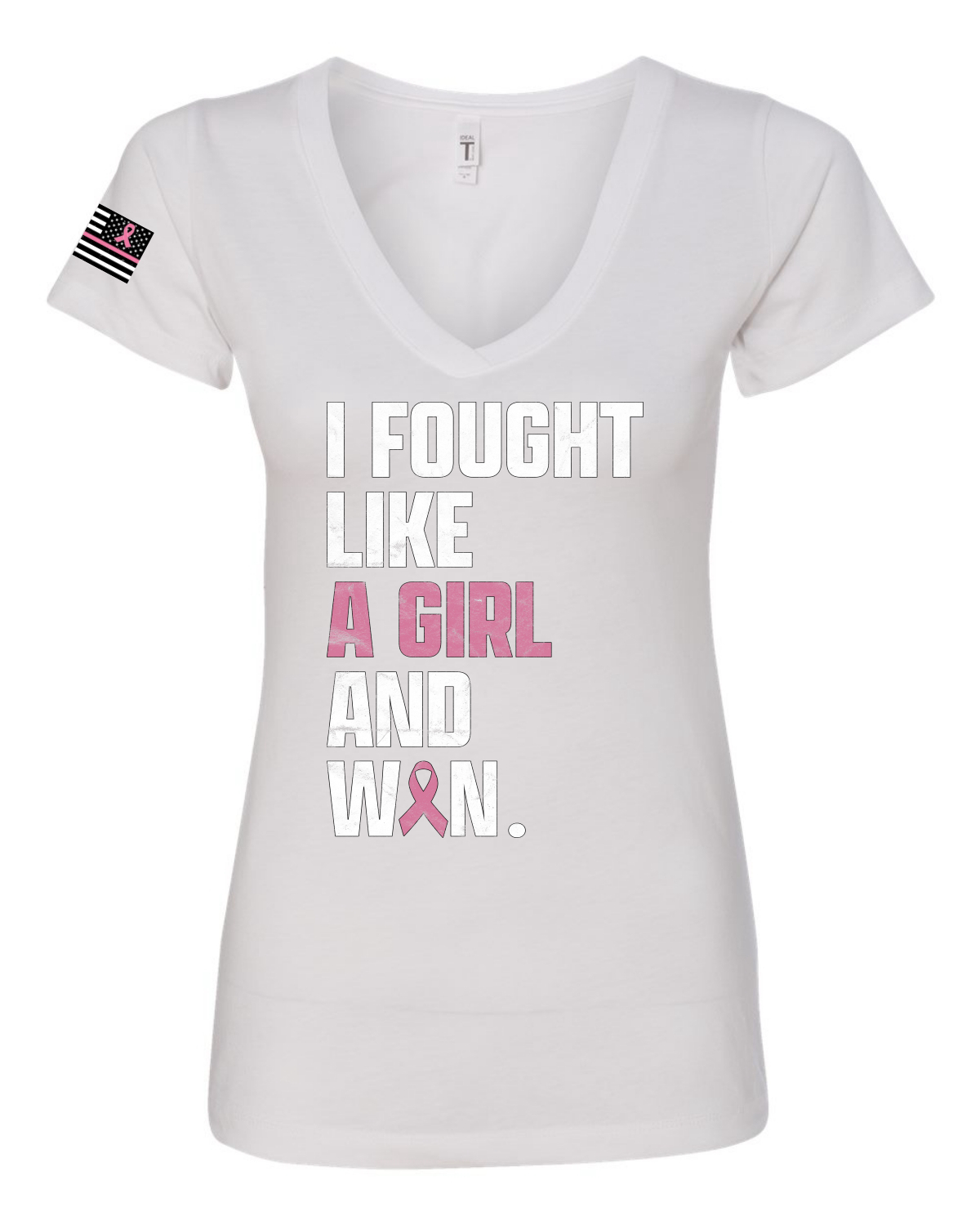 Camiseta esquina I Fought Like A Girl and Won para mujer de ajuste junior - Imagen 5 de 6