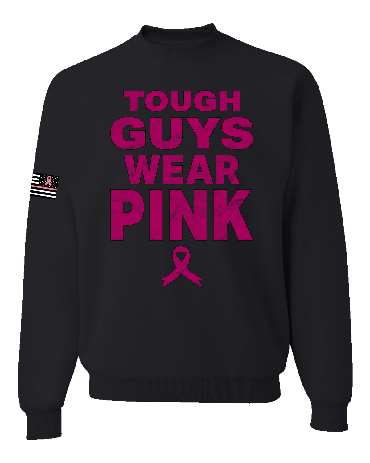 Hombres duros usan sudadera gráfica unisex cuello redondo rosa angustiado - Imagen 3 de 8