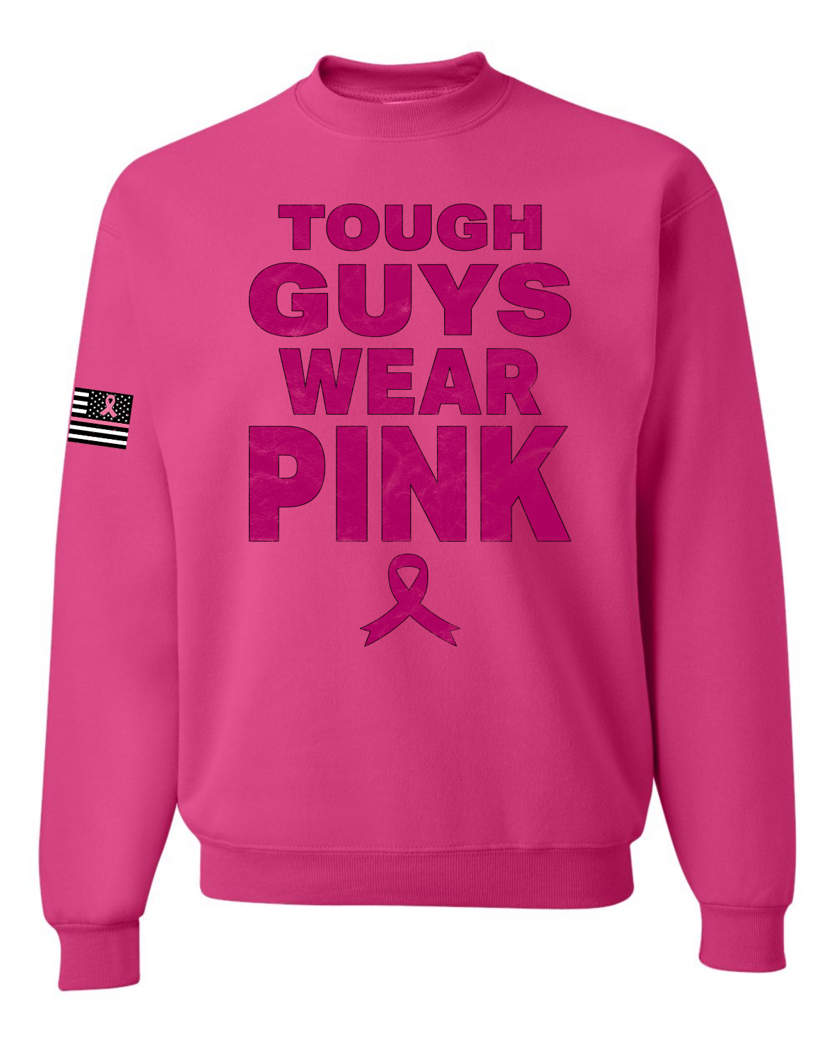 Hombres duros usan sudadera gráfica unisex cuello redondo rosa angustiado - Imagen 5 de 8