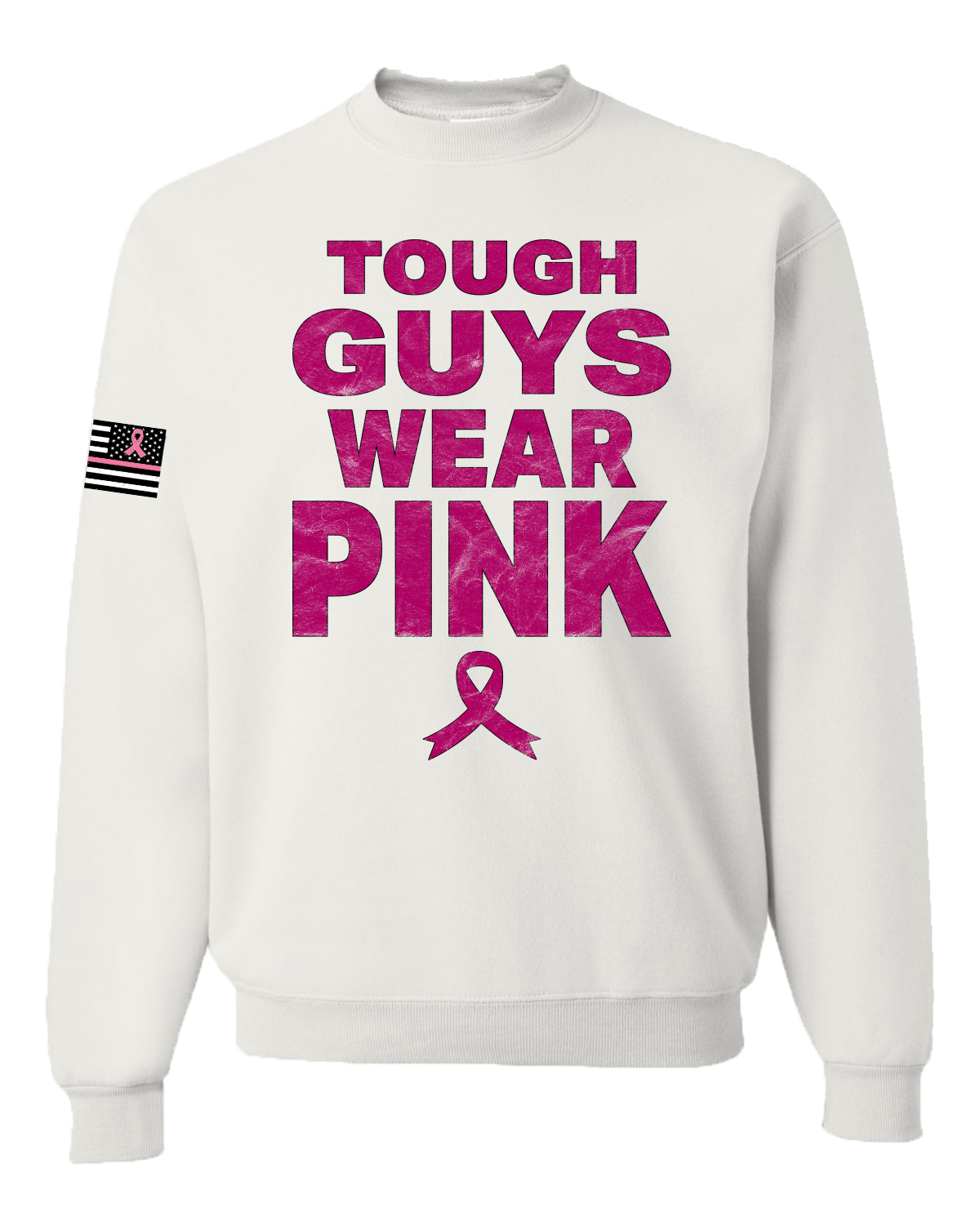 Hombres duros usan sudadera gráfica unisex cuello redondo rosa angustiado - Imagen 8 de 8