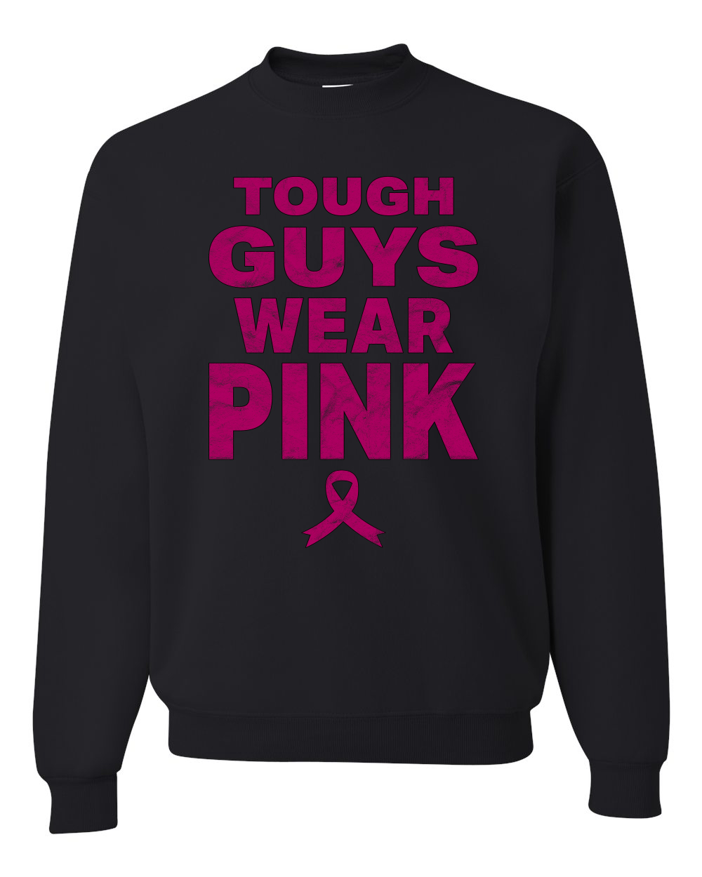 Sudadera de cuello redondo rosa angustiado unisex de cuello redondo - Imagen 3 de 10