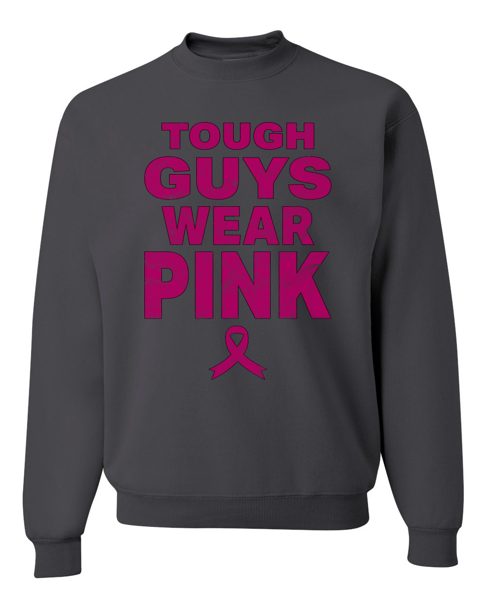 Sudadera de cuello redondo rosa angustiado unisex de cuello redondo - Imagen 4 de 10