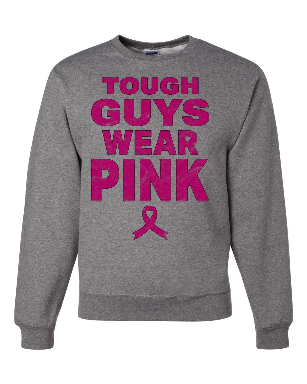 Sudadera de cuello redondo rosa angustiado unisex de cuello redondo - Imagen 7 de 10