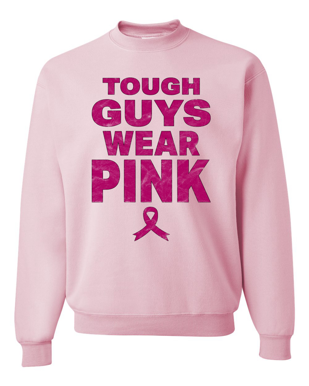 Sudadera de cuello redondo rosa angustiado unisex de cuello redondo - Imagen 8 de 10