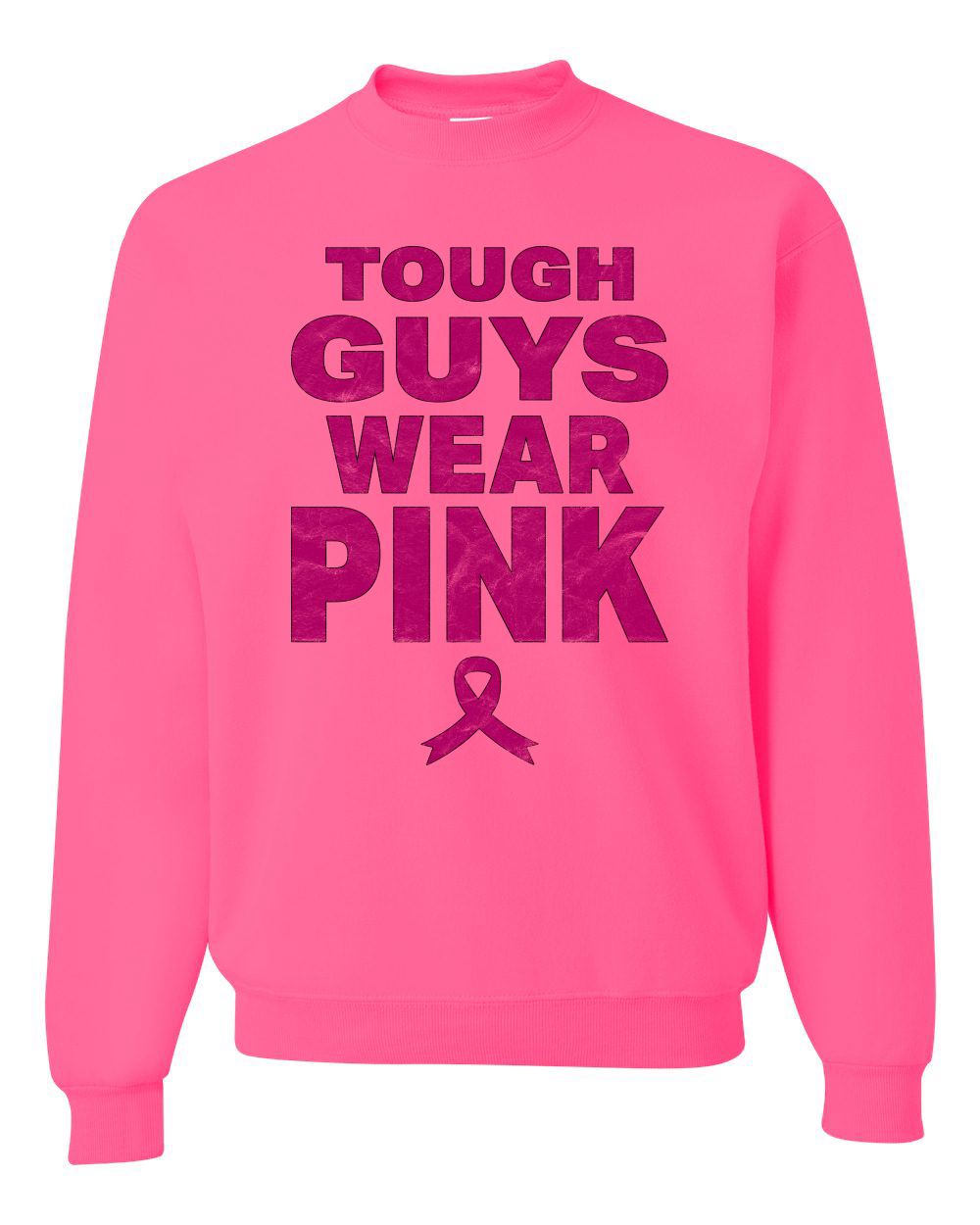 Sudadera de cuello redondo rosa angustiado unisex de cuello redondo - Imagen 9 de 10