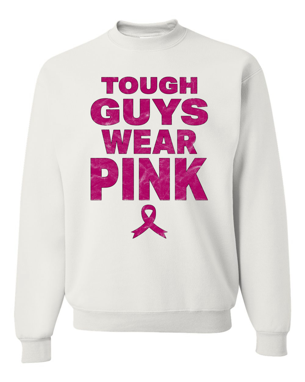 Sudadera de cuello redondo rosa angustiado unisex de cuello redondo - Imagen 10 de 10
