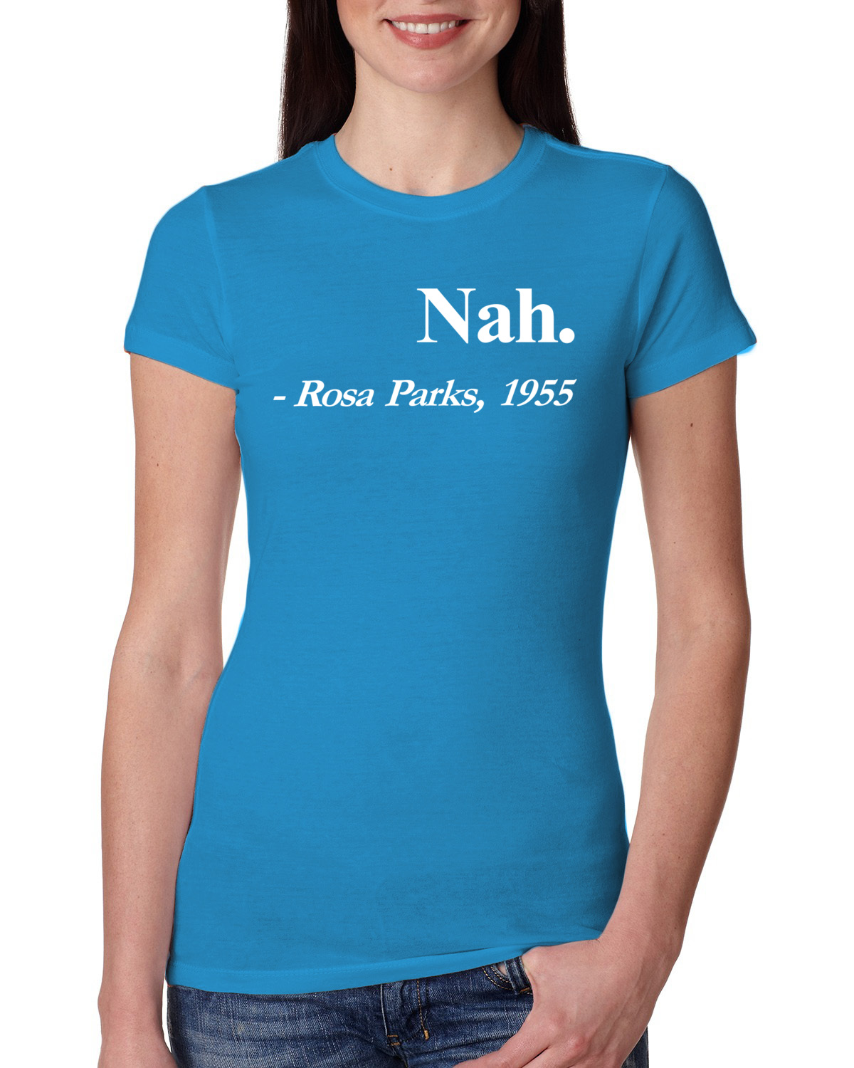 Wild Bobby 'Nah Rosa Parks' Civil Rights Quote Funny T-Shirt – Black Pride Humor – Men's Crew Neck