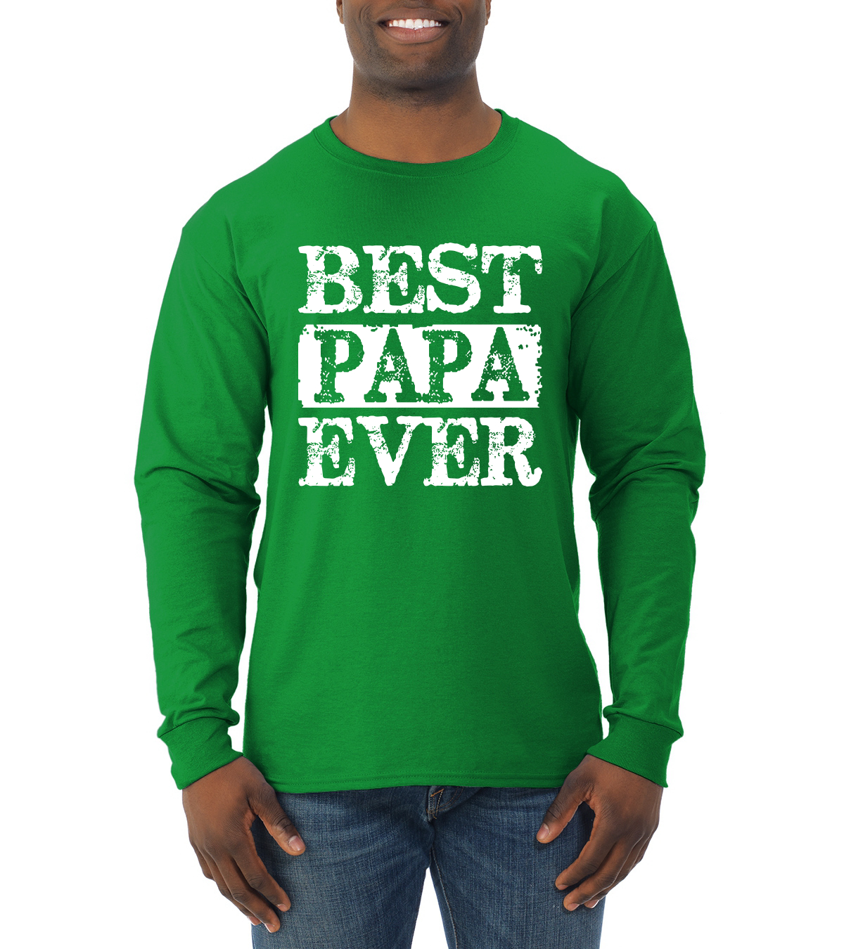 Best Dad Ever Daddy Husband Fathers Day Gift Mens Long Sleeve Shirt - Picture 6 of 11