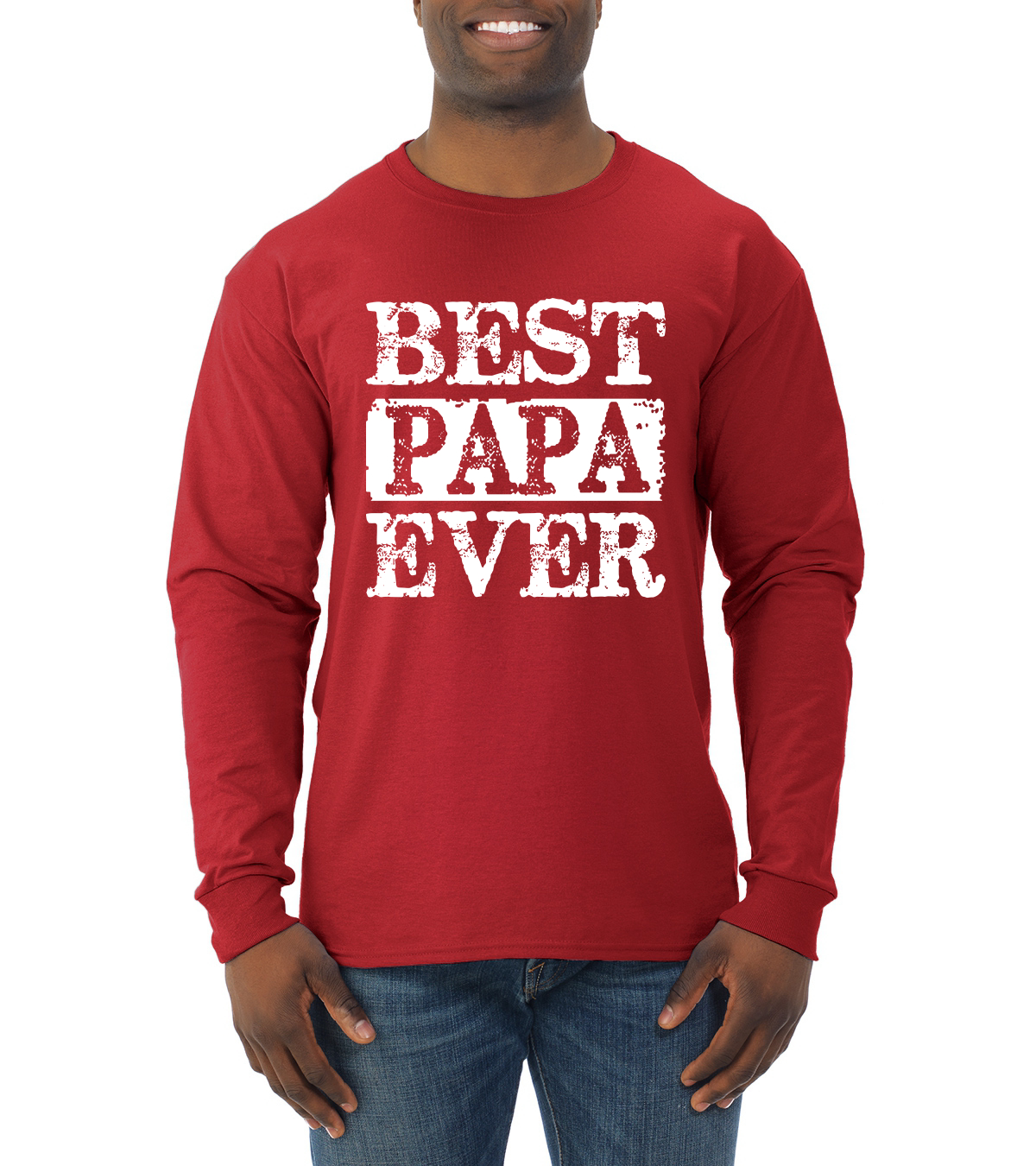 Best Dad Ever Daddy Husband Fathers Day Gift Mens Long Sleeve Shirt - Picture 10 of 11