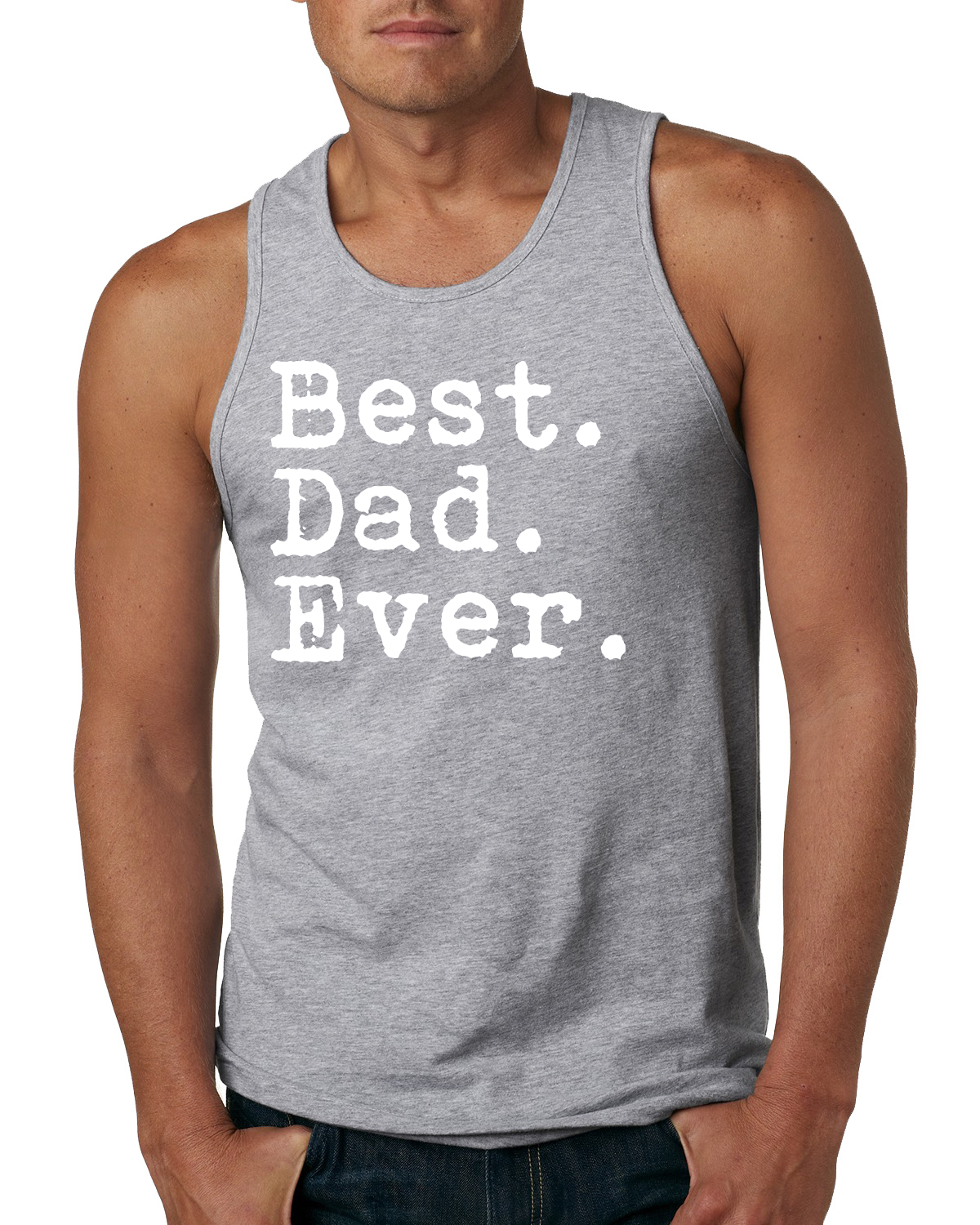 Best Dad Ever Gift for Dad Fathers Day Mens Graphic Tank Top - Picture 4 of 7